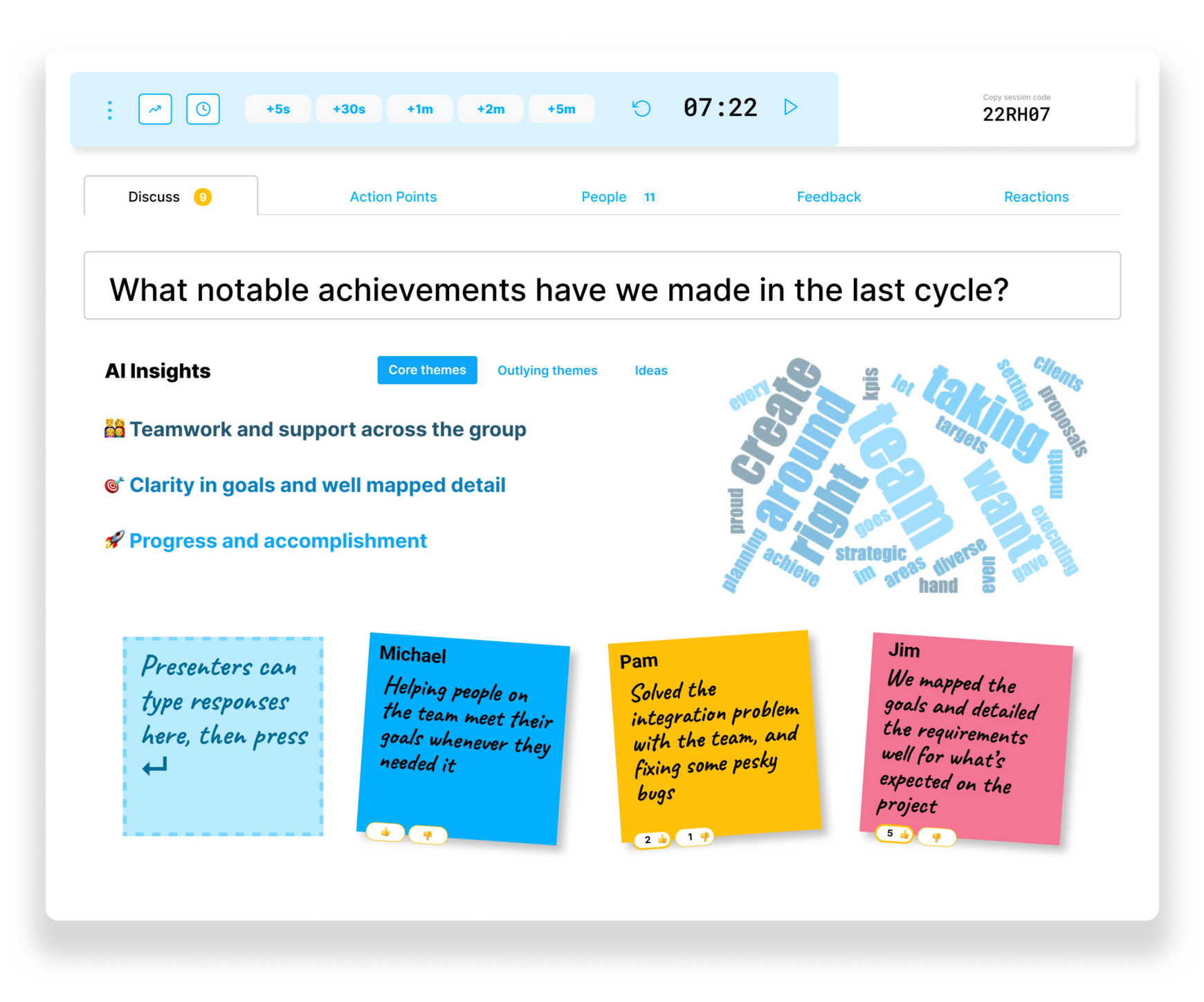 Brainstorm with sticky notes